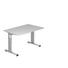 SCHREIBTISCH - Silberfarben/Grau, KONVENTIONELL, Holzwerkstoff/Metall (120/65-85/80cm) SCHREIBTISCH - Silberfarben/Grau, KONVENTIONELL, Holzwerkstoff/Metall (120/65-85/80cm)