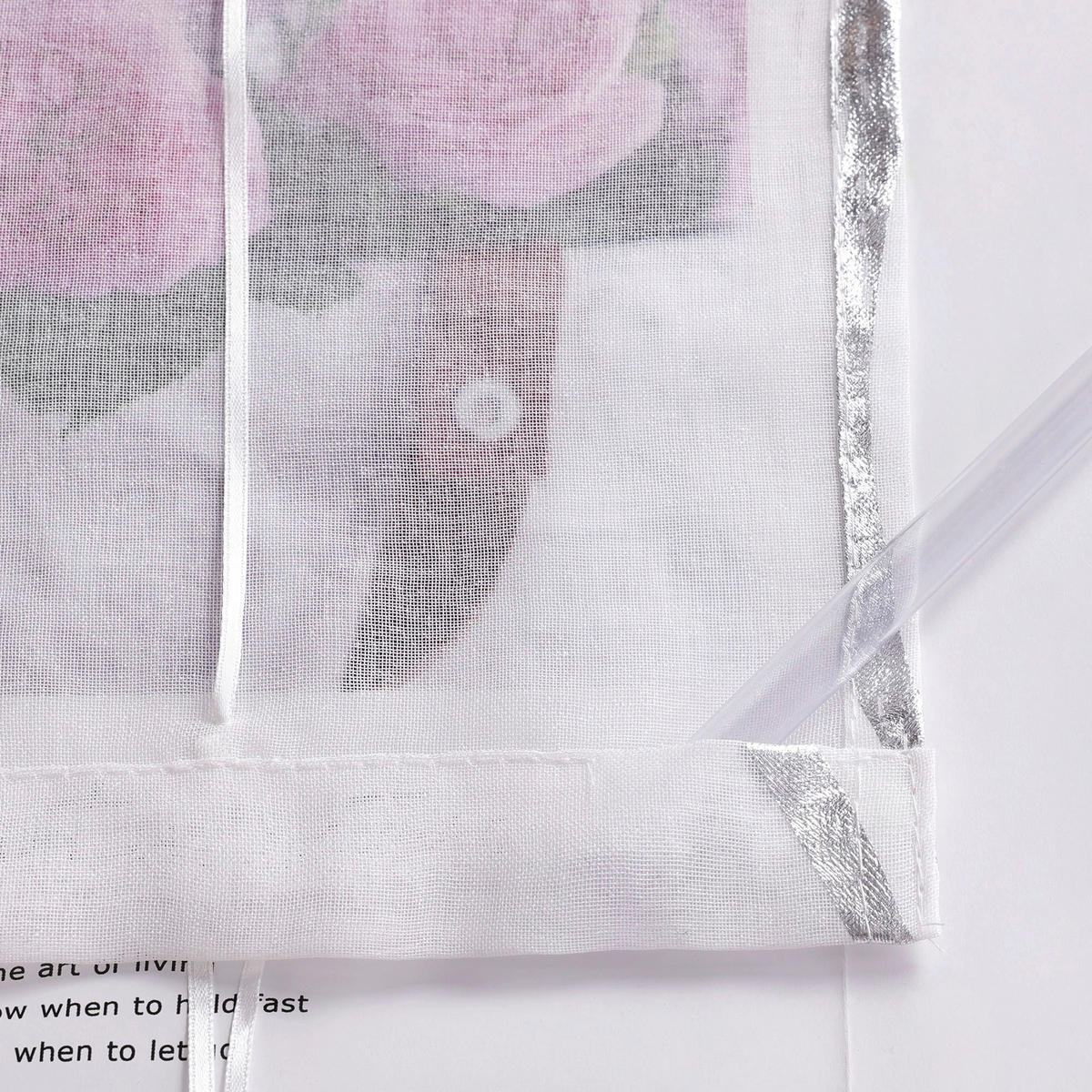 DEKOROLLO  transparent  60/130 cm    - Weiß Hochglanz, Basics, Textil (60/130cm)