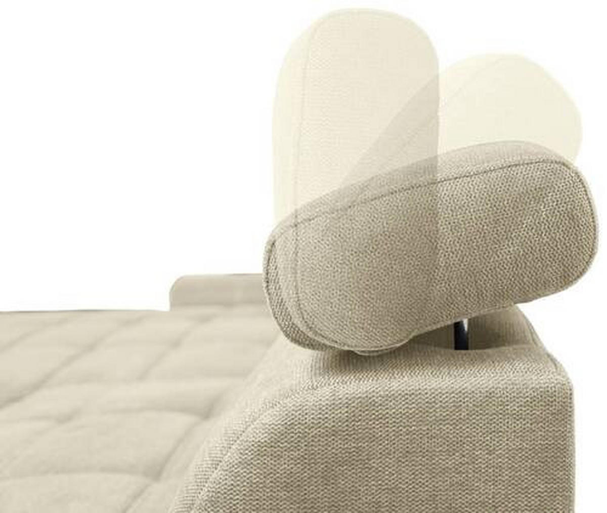 ECKSOFA Beige Webstoff  - Beige/Schwarz, Design, Kunststoff/Textil (276/173cm) - Stylife