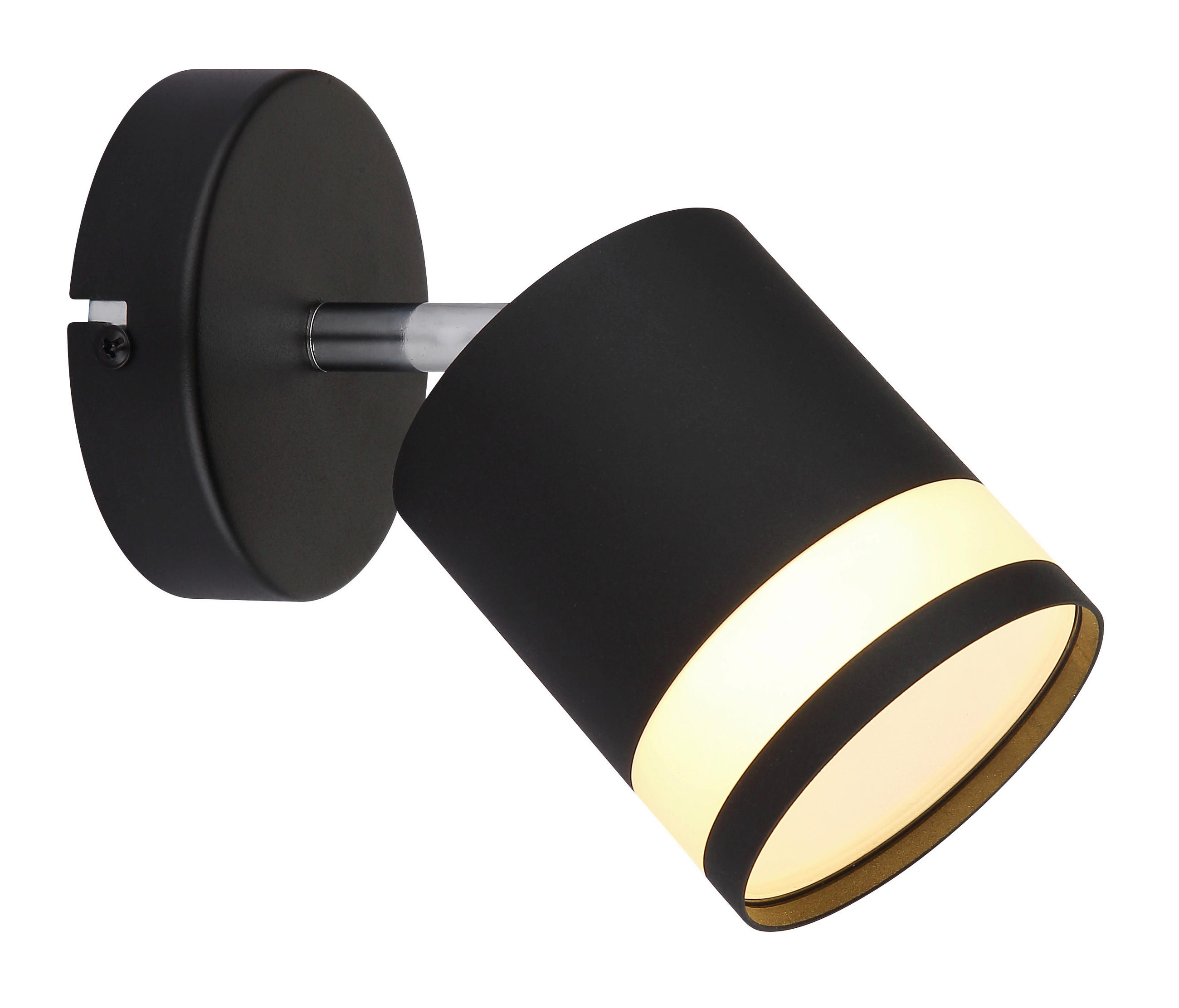 STRAHLER 10/15 cm   - Schwarz/Weiß, Design, Kunststoff/Metall (10/15cm) - Globo