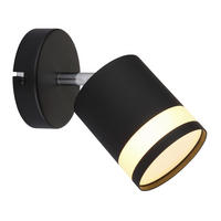 STRAHLER 10/15 cm   - Schwarz/Weiß, Design, Kunststoff/Metall (10/15cm) - Globo