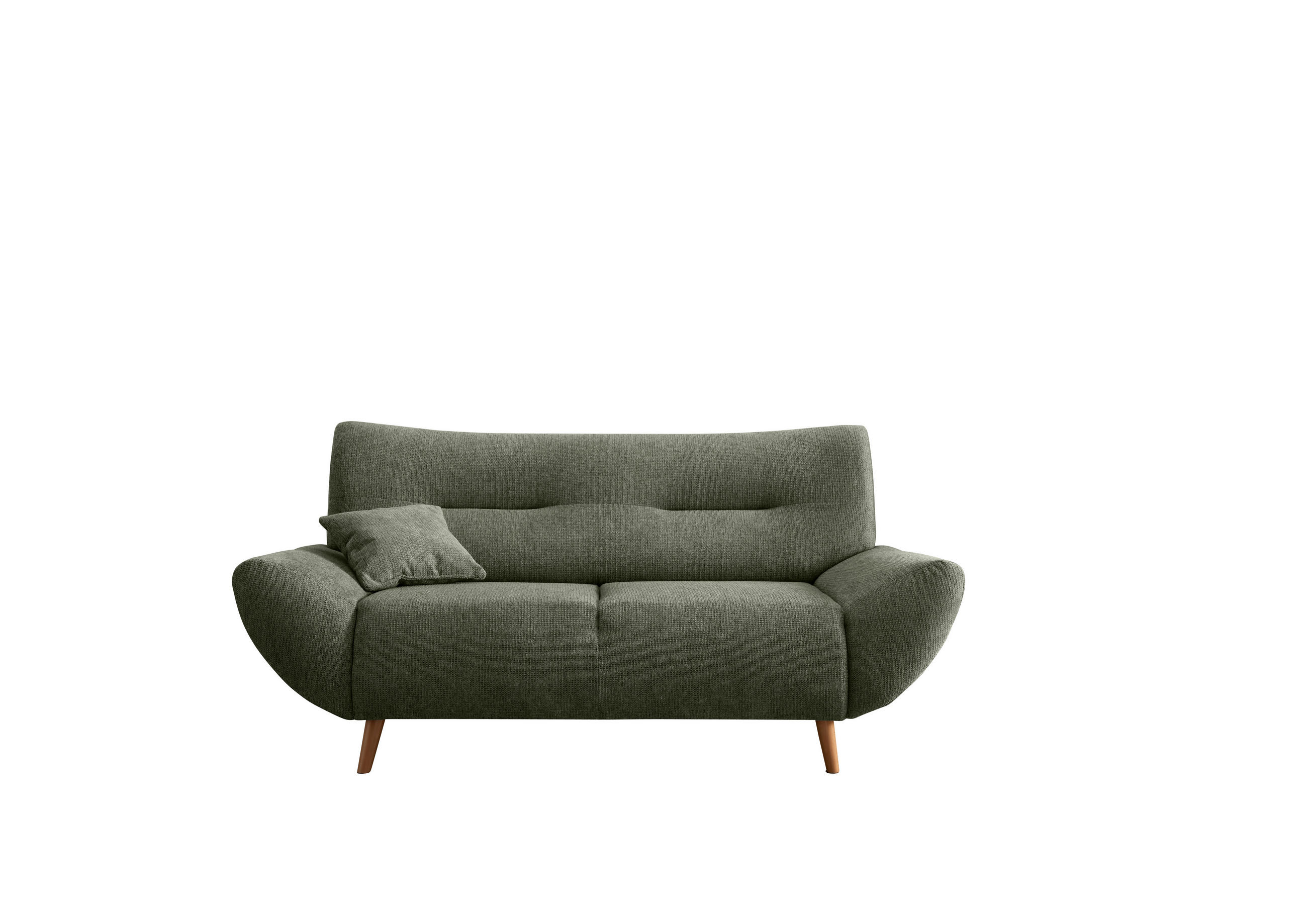 2-SITZER-SOFA in Chenille Dunkelgrün  - Wildeiche/Dunkelgrün, Modern, Holz/Textil (173/81/90cm) - MID.YOU