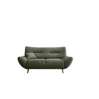 2-SITZER-SOFA in Chenille Dunkelgrün  - Wildeiche/Dunkelgrün, Modern, Holz/Textil (173/81/90cm) - MID.YOU