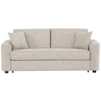 SCHLAFSOFA Webstoff Greige  - Greige/Schwarz, Design, Kunststoff/Textil (205/83/100cm) - Xora
