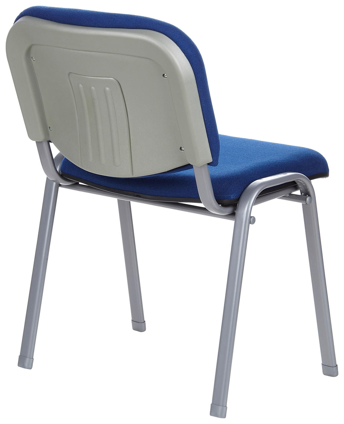 BESUCHERSTUHL  in Flachgewebe Blau  - Blau/Silberfarben, Basics, Textil/Metall (58/84/48cm) - MID.YOU