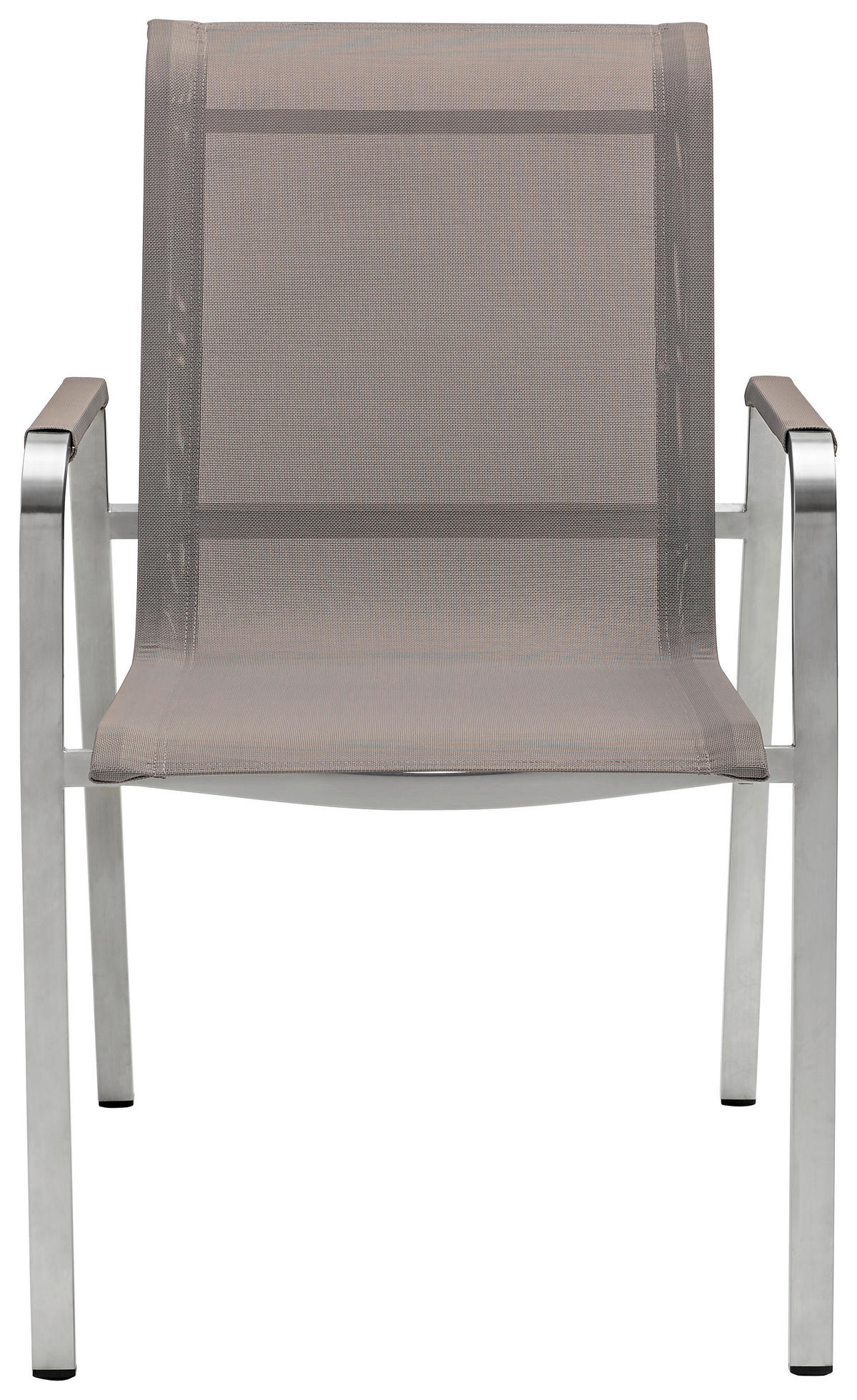 STAPELSESSEL Edelstahl Silberfarben, Taupe  - Taupe/Edelstahlfarben, Design, Textil/Metall (56/91/65,50cm) - Amatio