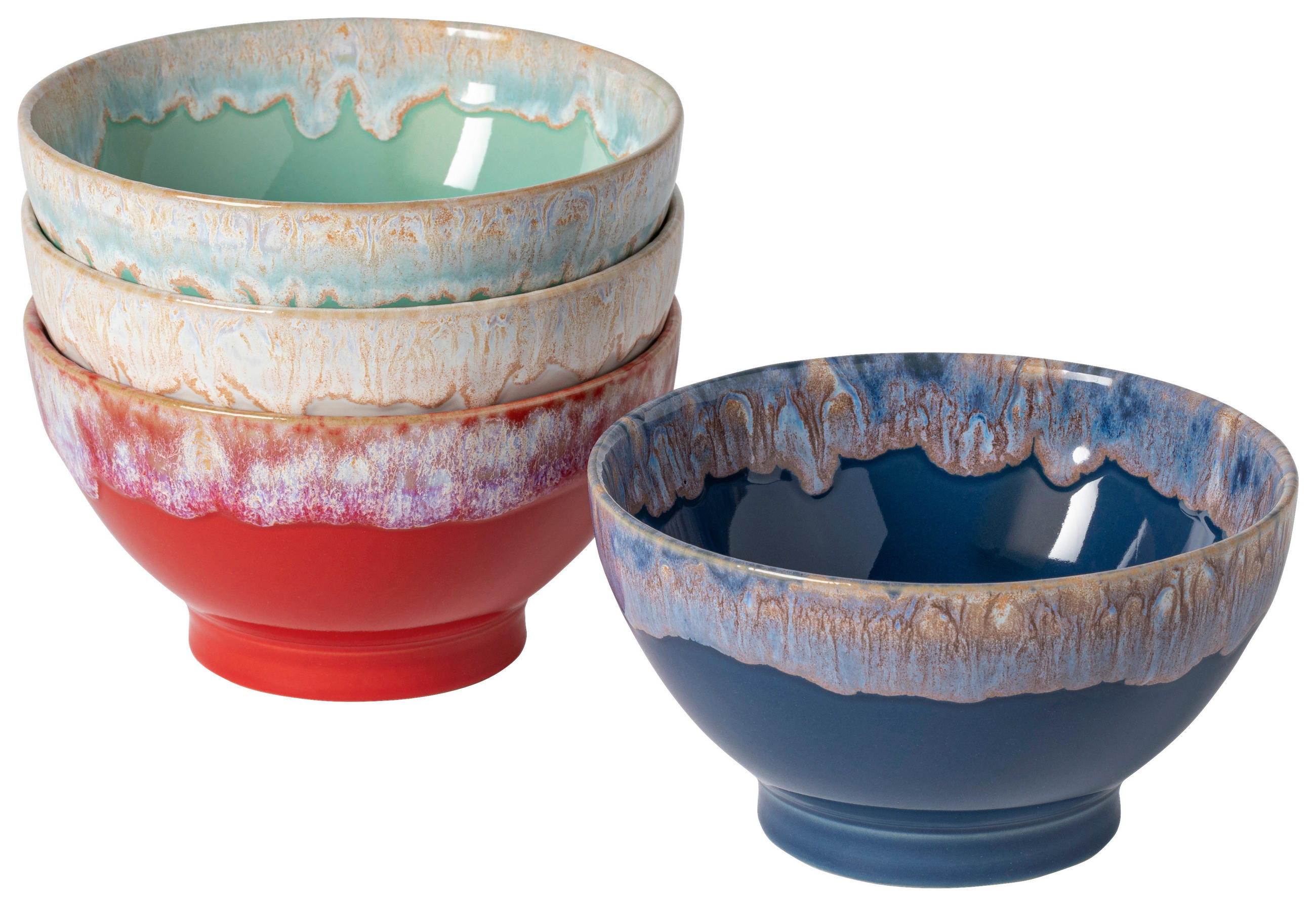 SCHÜSSELSET GRESPRESSO 4-teilig  - Multicolor, Basics, Keramik (15/8cm) - Costa Nova