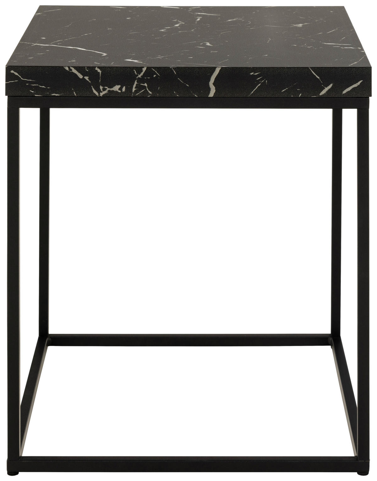 BEISTELLTISCH in Holzwerkstoff 40/40/45 cm  - Schwarz, Design, Holzwerkstoff/Metall (40/40/45cm) - Livetastic