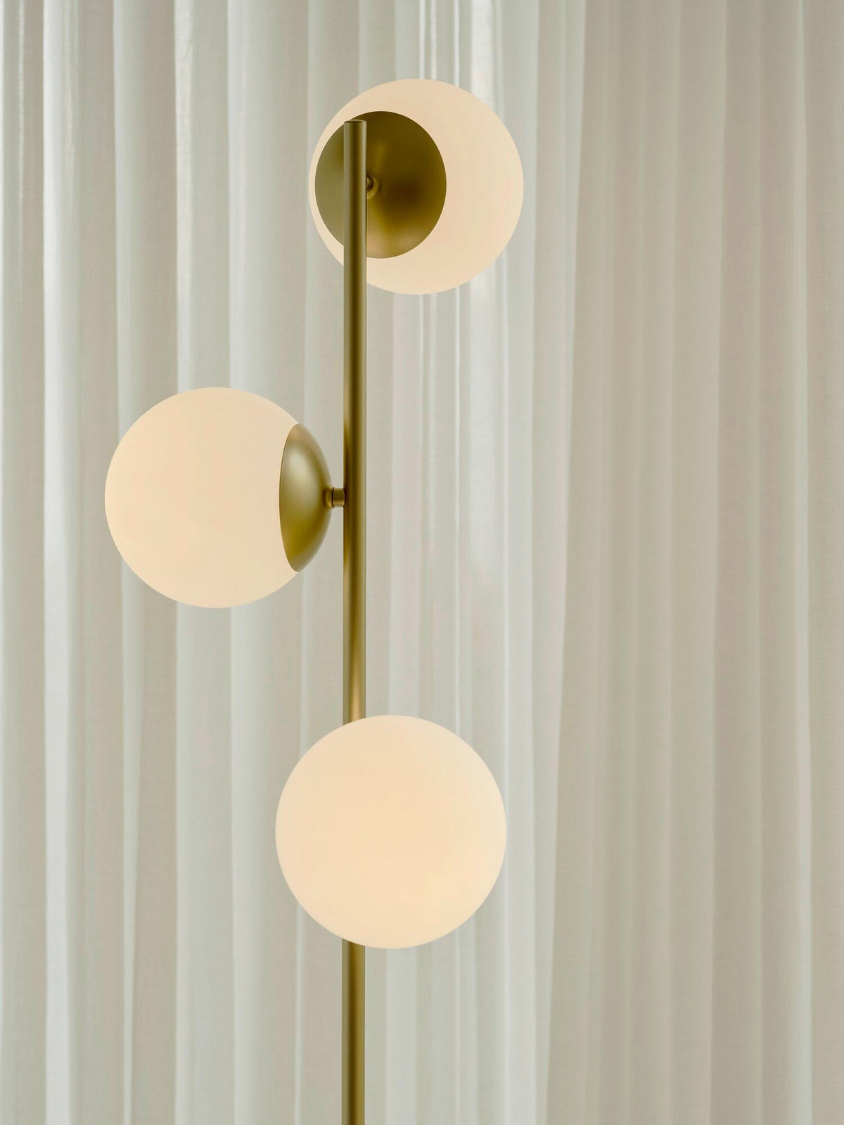 STEHLEUCHTE Lilly 158/32/32 cm  - Messingfarben, Design, Metall (158/32/32cm) - Nordlux
