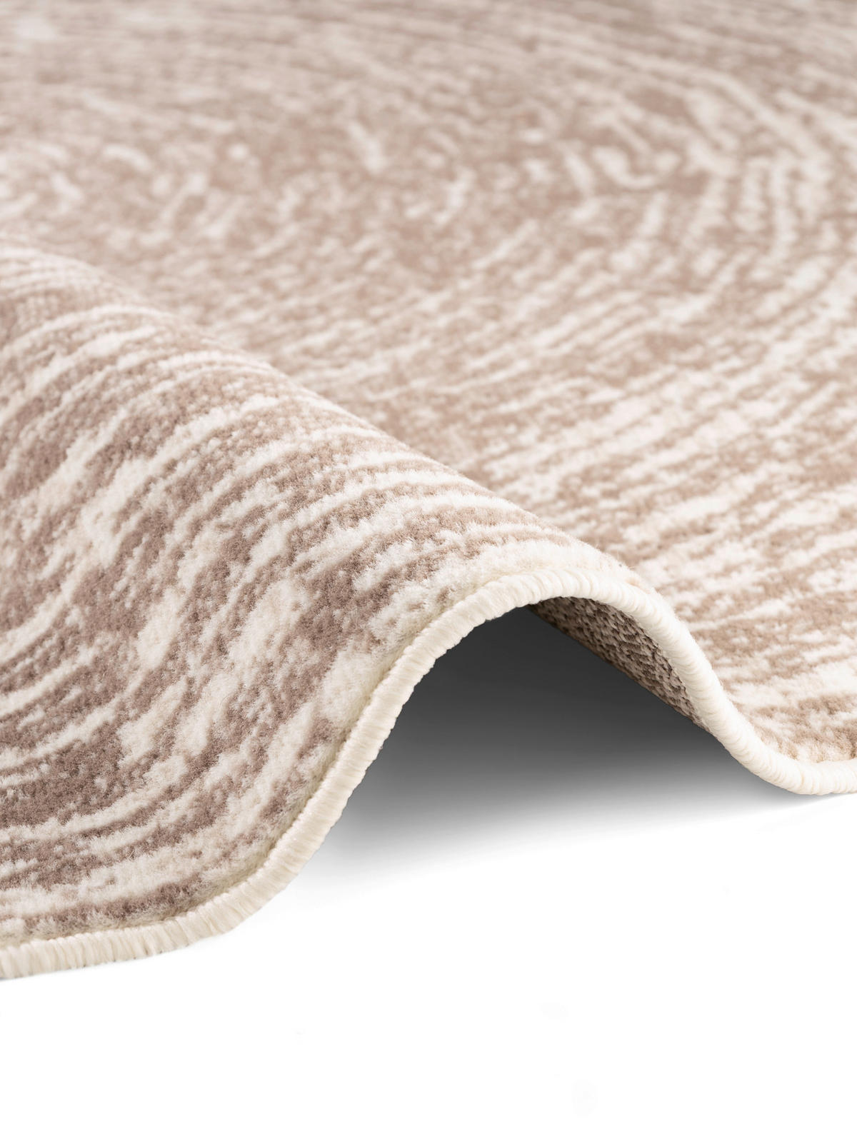 WEBTEPPICH 120 cm Gloria Creme, Beige  - Beige/Creme, Design, Kunststoff/Textil (120cm)