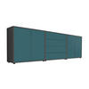 SIDEBOARD Mailand Set 5  in 237/73/33 cm  - Anthrazit/Petrol, MODERN, Holzwerkstoff/Kunststoff (237/73/33cm) - MID.YOU