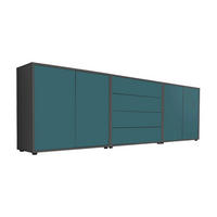 SIDEBOARD Mailand Set 5  in 237/73/33 cm  - Anthrazit/Petrol, MODERN, Holzwerkstoff/Kunststoff (237/73/33cm) - MID.YOU