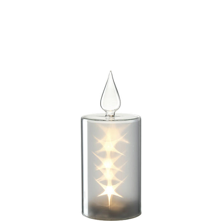 LED SVEĆA  bela  - bela, Osnovno, metal/plastika (9,00/21,00/9,00cm) - Leonardo