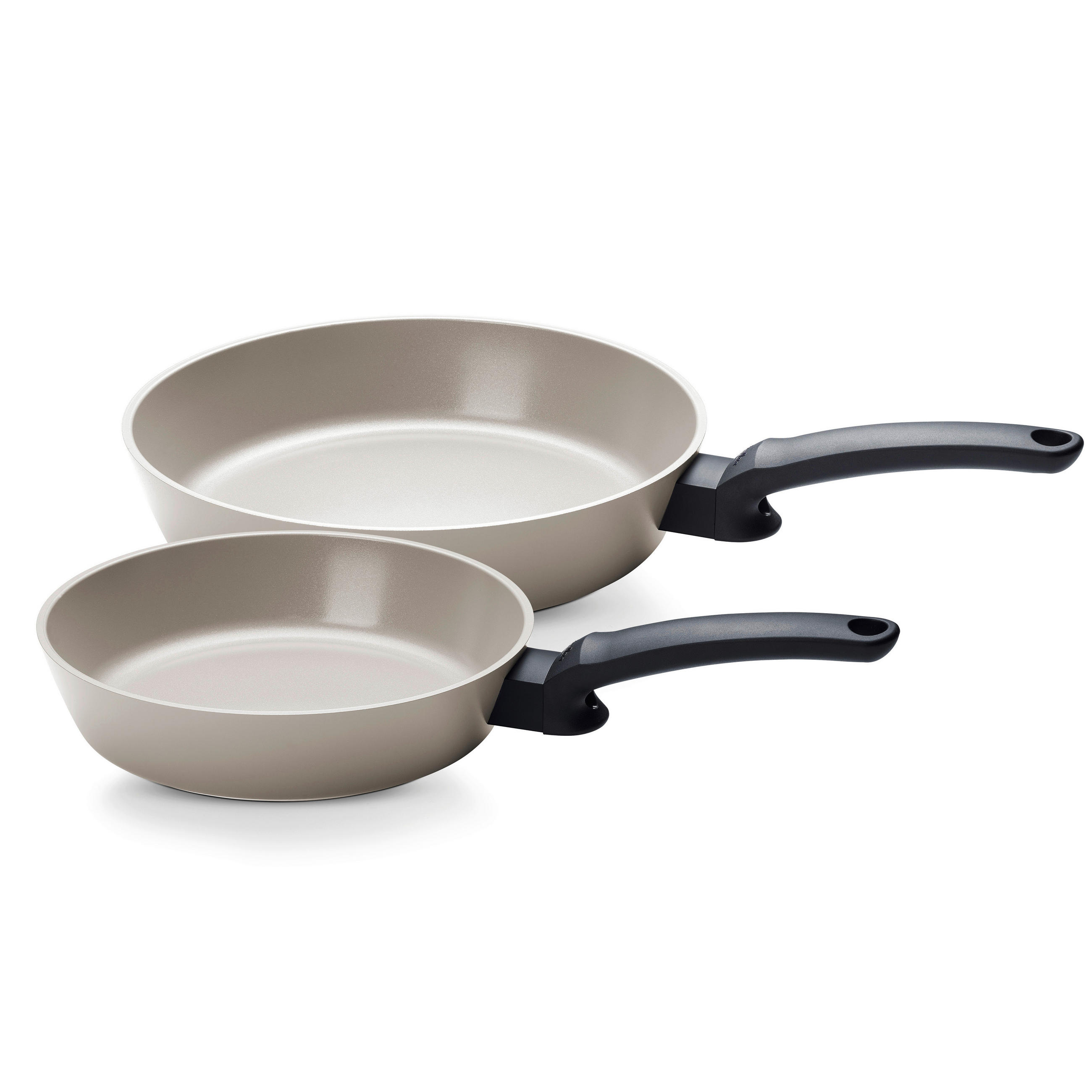 PFANNENSET Ceratal Evo Comfort recyceltes Aluminium 2-teilig  - Hellgrau, Basics, Metall (24/28 cmcm) - Fissler