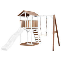 SPIELTURM 283,6/241,9/349 cm  - Weiss/Braun, Konventionell, Holz/Kunststoff (283,6/241,9/349cm)