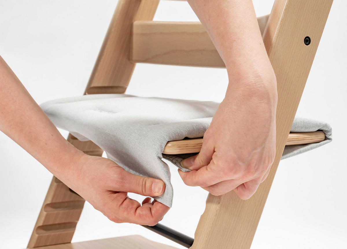 HOCHSTUHLEINLAGE  - Beige, Basics, Textil (41cm) - Stokke