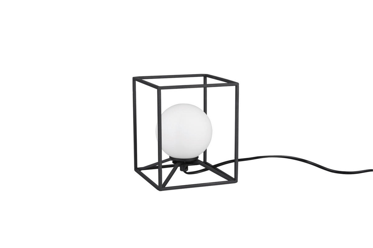 NAMIZNA SVETILKA         14,5/17,5/14,5 cm      - črna/bela, Trendi, kovina/steklo (14,5/17,5/14,5cm)
