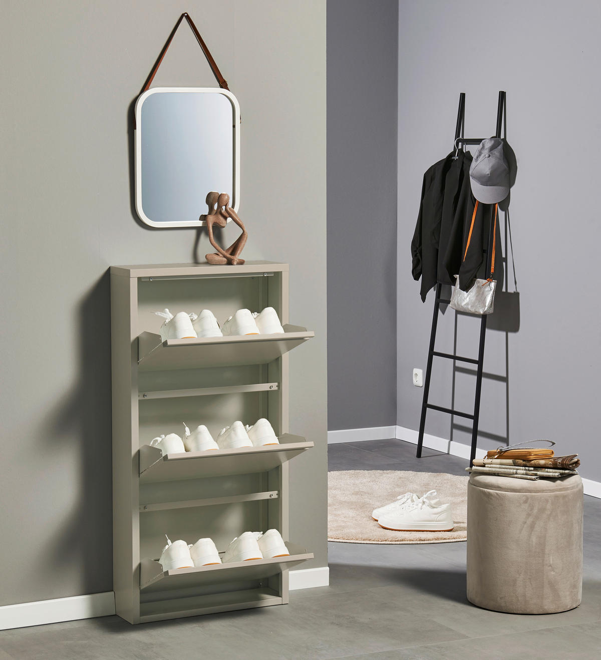 SCHUHKIPPER  in 51/104/16 cm  - Kaschmir, MODERN, Metall (51/104/16cm) - Boxxx