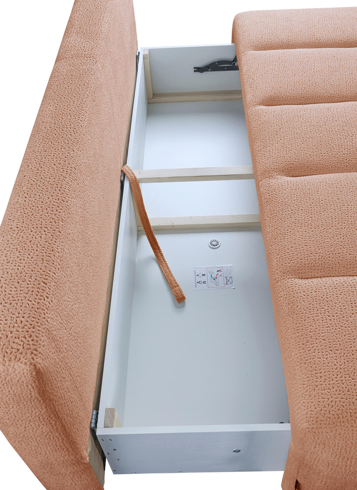 SCHLAFSOFA  mit Bettkasten erhältlich, Bettfunktion erhältlich Struktur Rosa  - Creme/Schwarz, Design, Holz/Textil (209/100/103cm) - MID.YOU