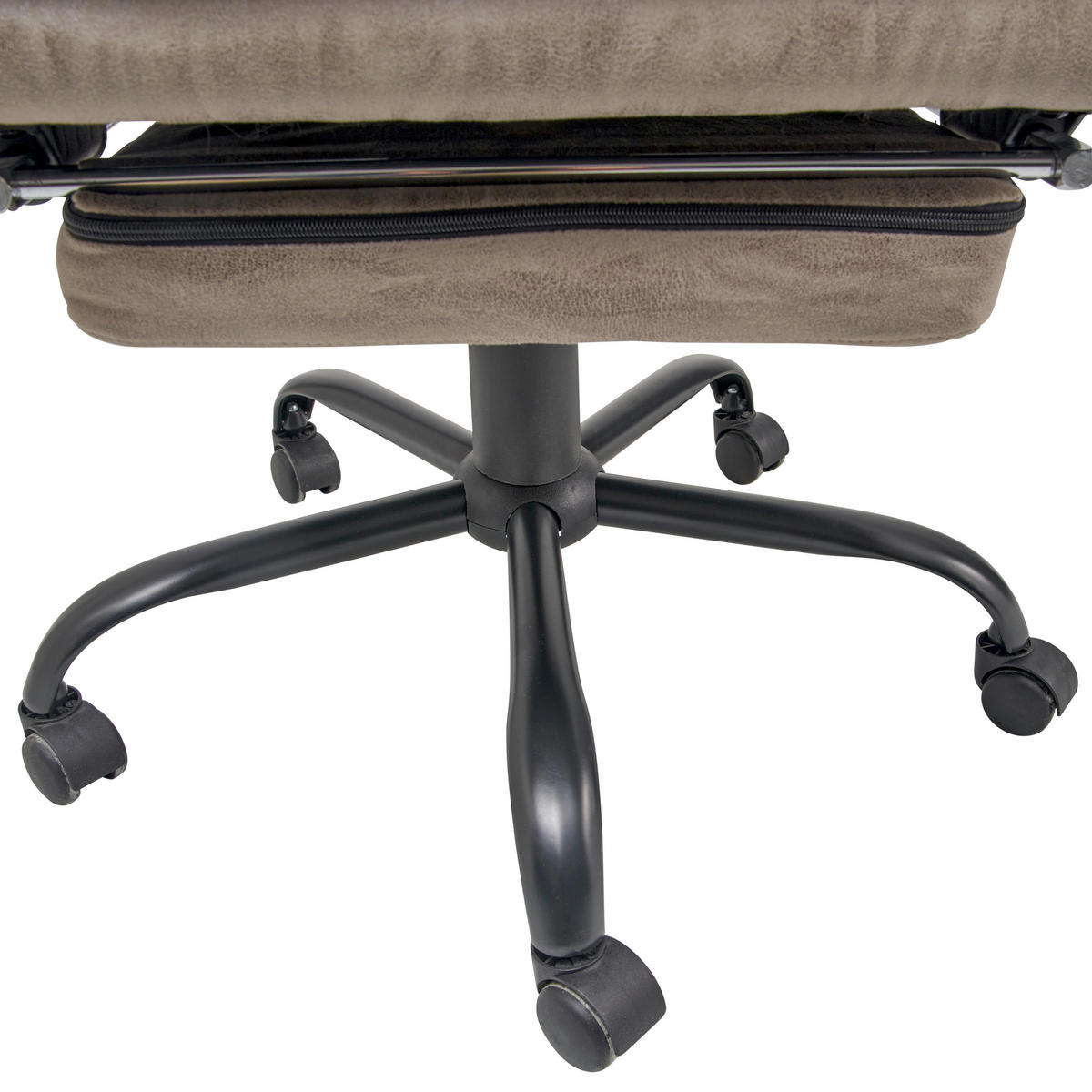 CHEFSESSEL  in Mikrofaser Grau, Schwarz  - Schwarz/Grau, Lifestyle, Kunststoff/Textil (66/126-134/59cm) - MID.YOU