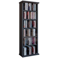 CD-REGAL Schwarz  - Schwarz, KONVENTIONELL, Glas/Holzwerkstoff (31/92/18cm) - MID.YOU