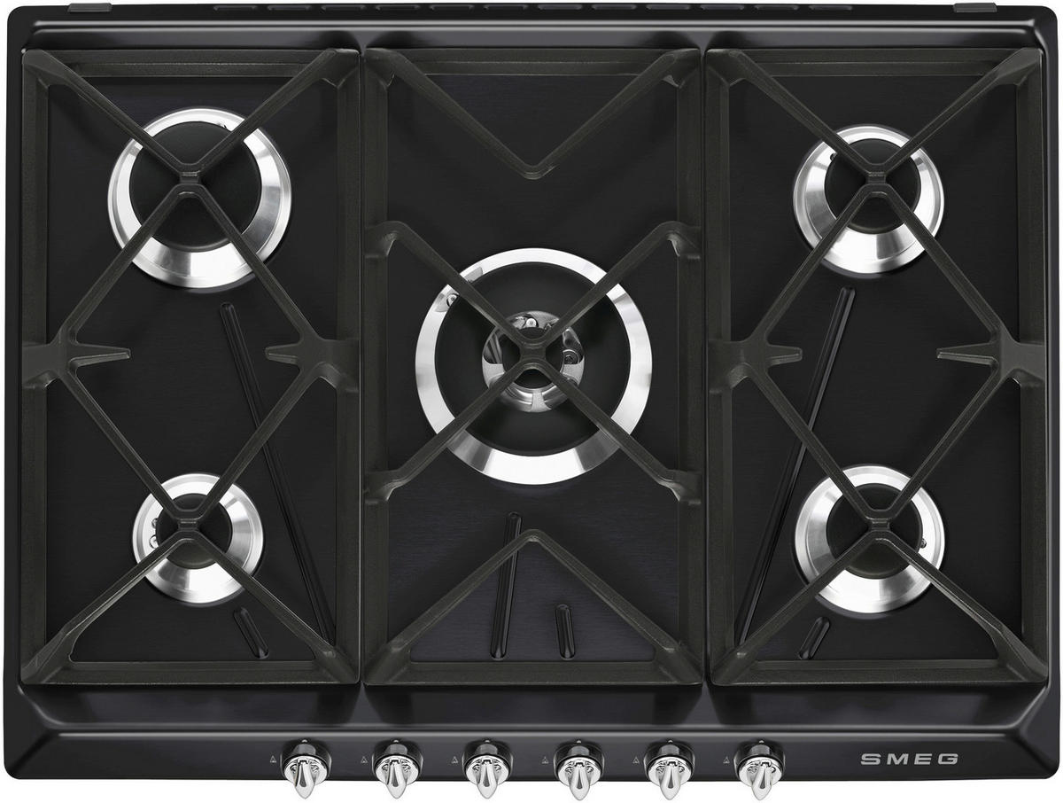 GASKOCHFELD - Schwarz, Basics, Metall (68,5/50/32cm) - SMEG