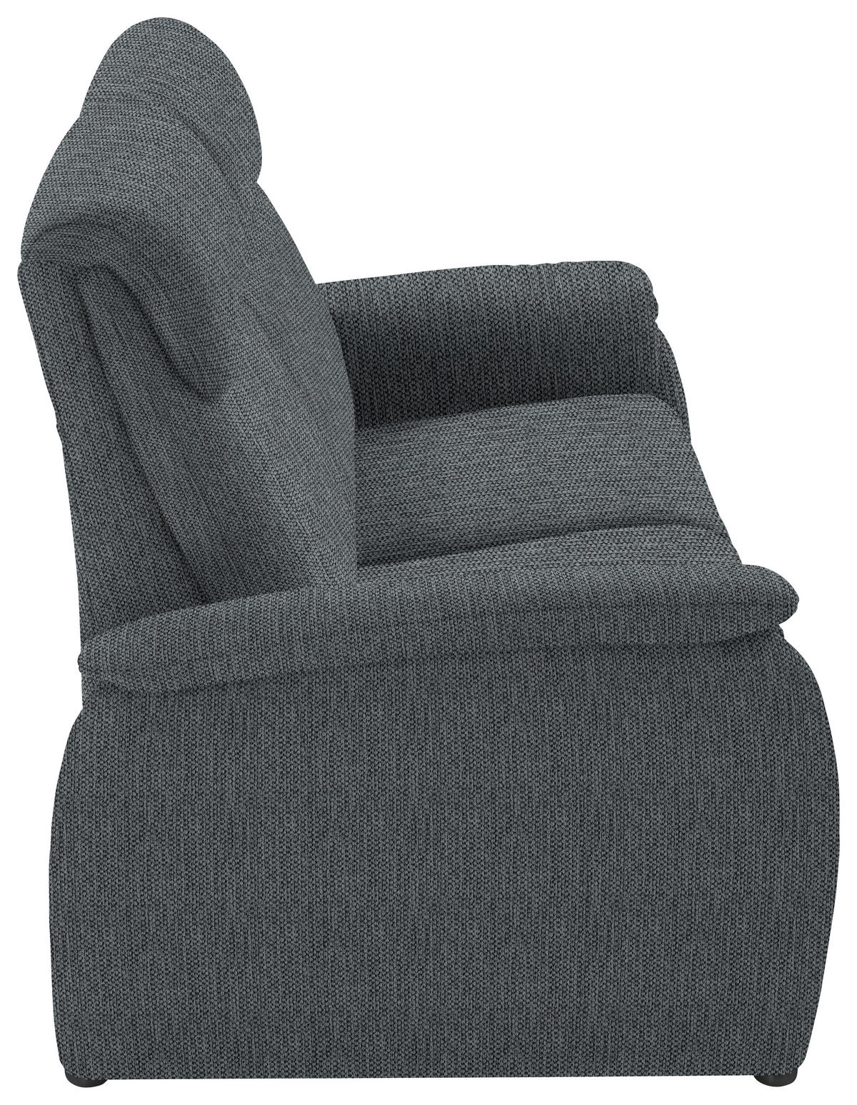 2,5-SITZER in Flachgewebe Anthrazit  - Anthrazit/Schwarz, Konventionell, Textil/Metall (178/107/97cm) - Pure Home Comfort