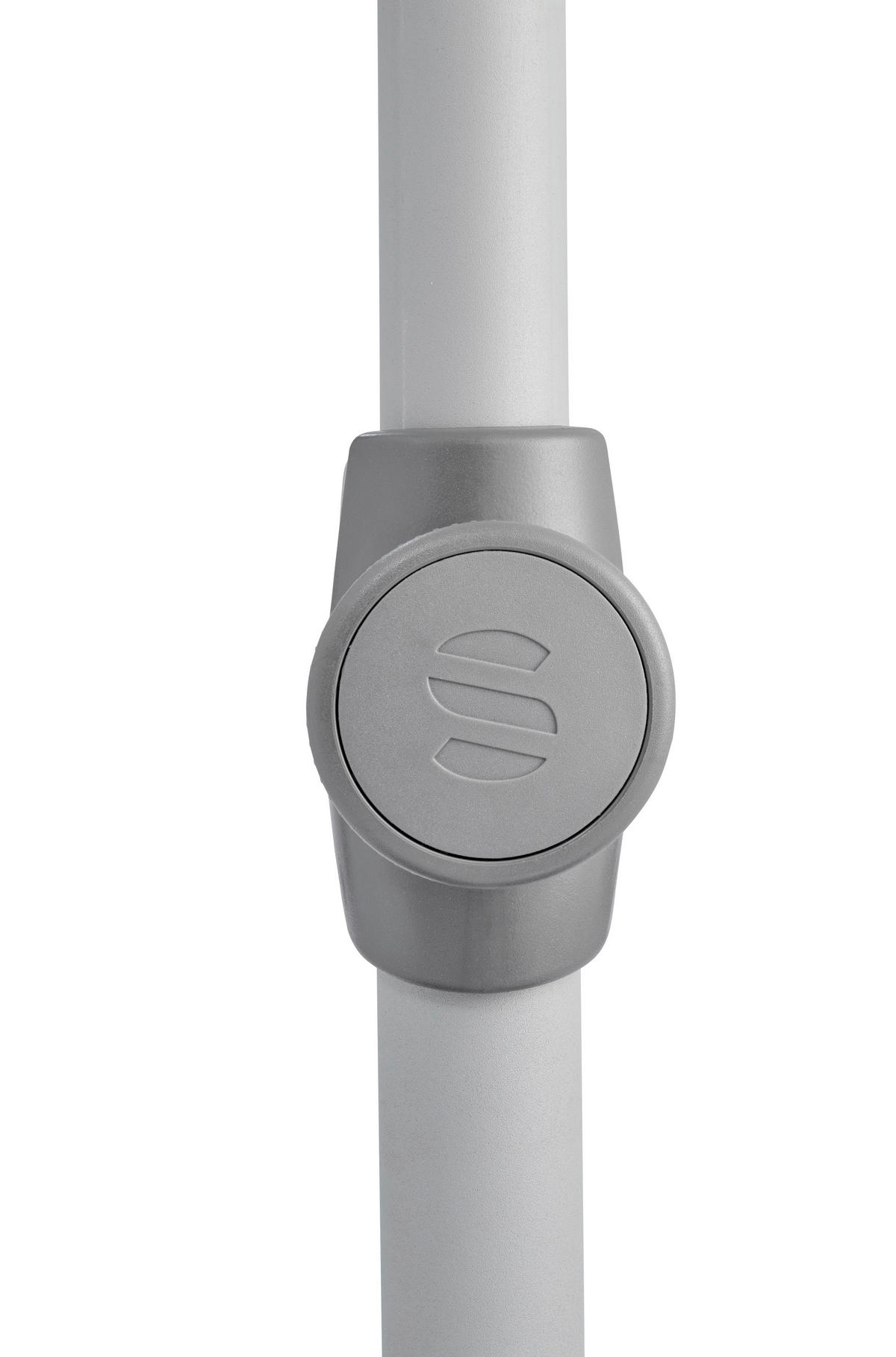 SONNENSCHIRM 300 cm Silberfarben  - Silberfarben/Hellgrün, KONVENTIONELL, Textil/Metall (300cm) - Suncomfort by Glatz