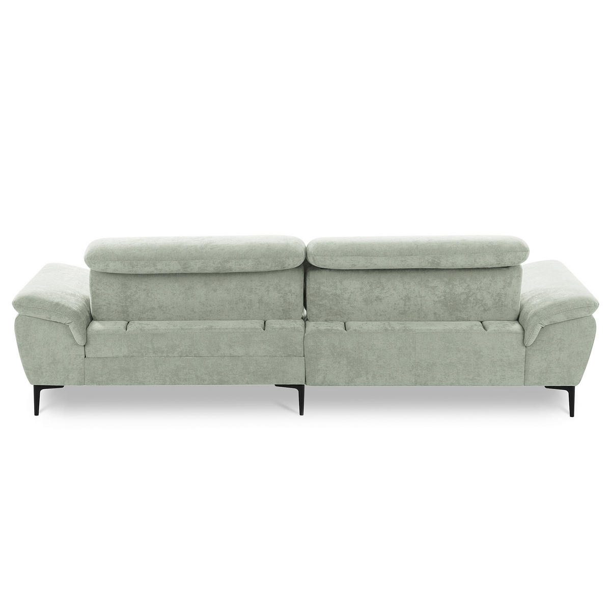 ECKSOFA  Webstoff Mintgrün  - Schwarz/Mintgrün, Design, Textil/Metall (268/195cm) - Livetastic