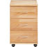 ROLLCONTAINER Kernbuche massiv Buchefarben - Buchefarben/Zinkfarben, Design, Holz/Kunststoff (38/59/47cm) - Carryhome