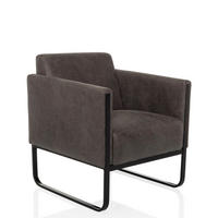LOUNGESESSEL Lederlook Grau    - Schwarz/Grau, MODERN, Leder/Kunststoff (67/78/71cm) - MID.YOU