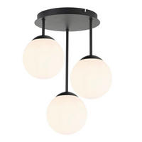 HÄNGELEUCHTE 34,5/41,5 cm   - Schwarz/Weiß, Trend, Glas/Metall (34,5/41,5cm) - Novel