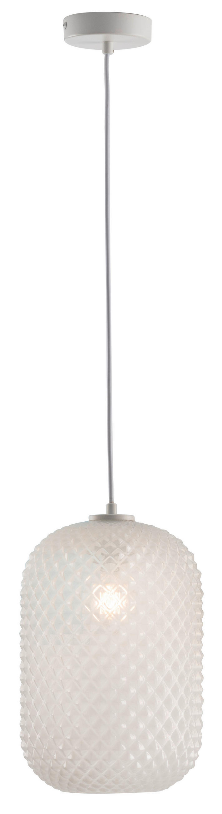 HÄNGELEUCHTE Ashford 20/34,5 cm   - Weiß, KONVENTIONELL, Glas (20/34,5cm)