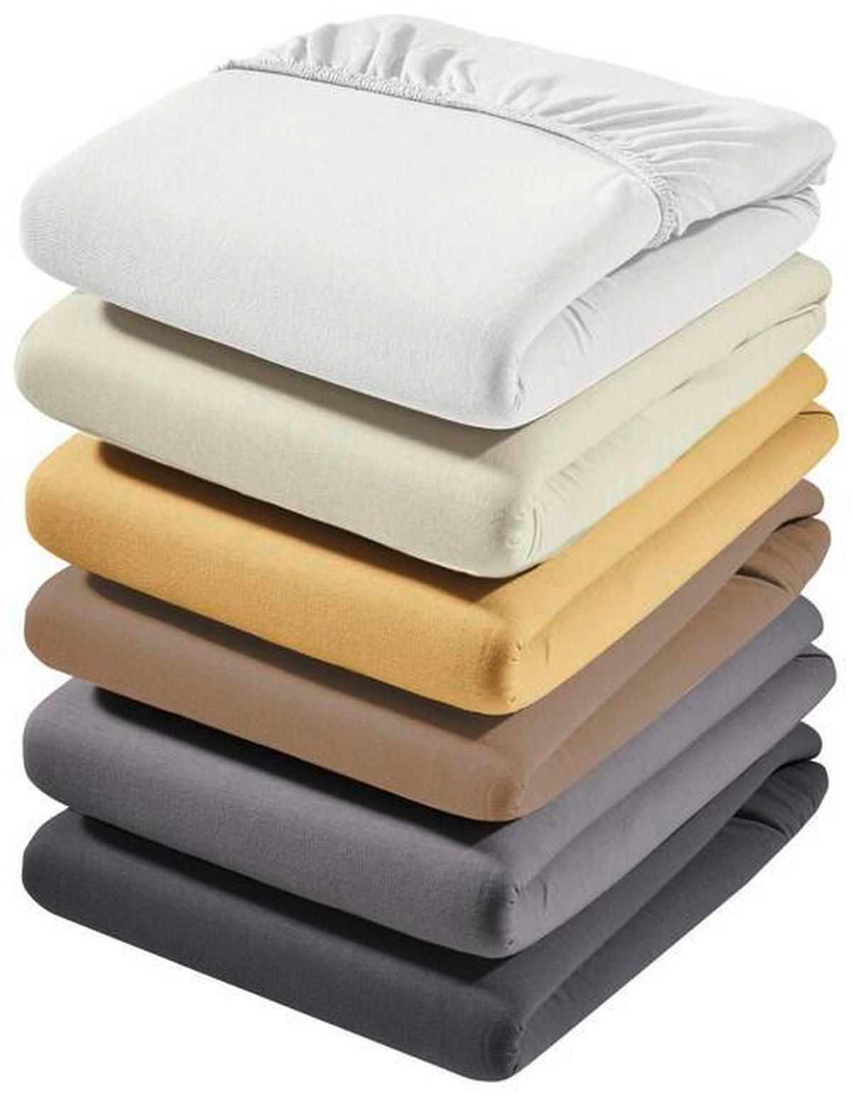 SPANNBETTTUCH Zwirn-Jersey  - Hellbraun/Braun, Basics, Textil (100/200cm) - Estella