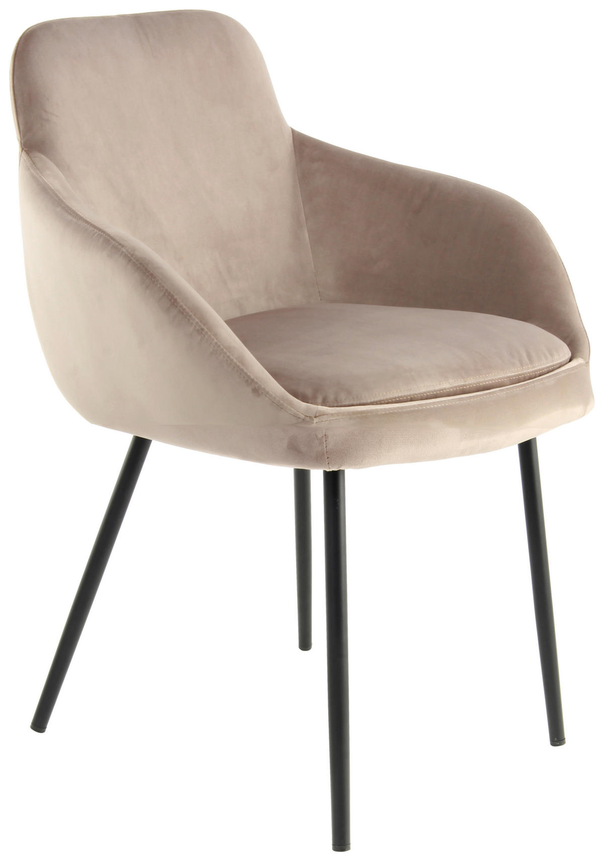 SADA STOLIČIEK S PODRÚČKAMI 2 kus - čierna/taupe, Modern, kov/textil (60,5/80/60cm) - Kayoom