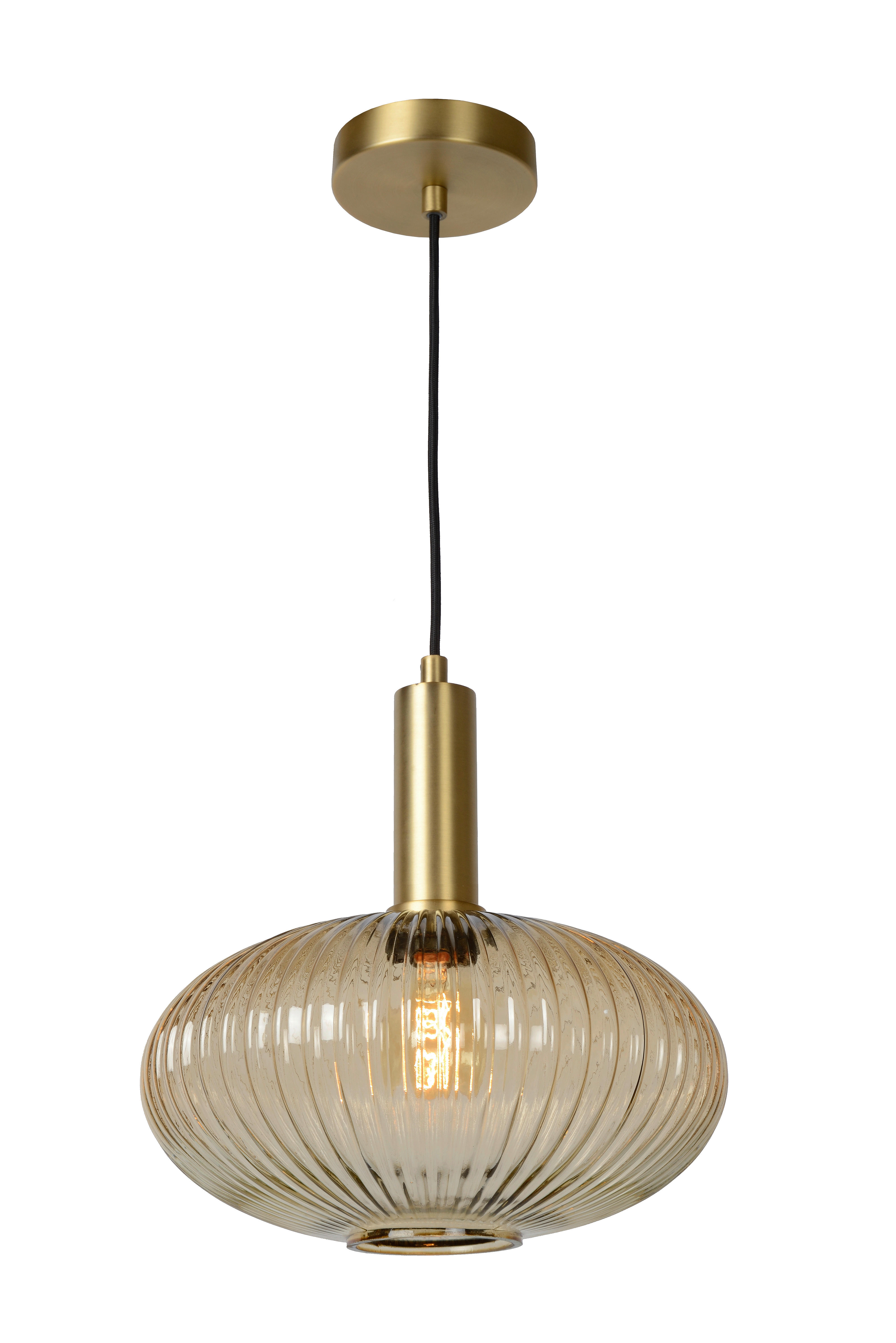 HÄNGELEUCHTE 30/150 cm  - Bernsteinfarben, Design, Glas (30/150cm) - Lucide