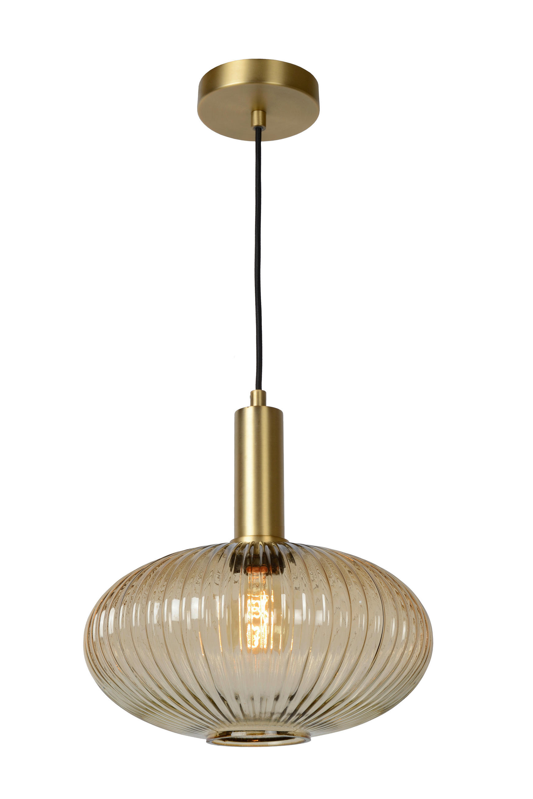 HÄNGELEUCHTE 30/150 cm - Bernsteinfarben, Design, Glas (30/150cm) - Lucide
