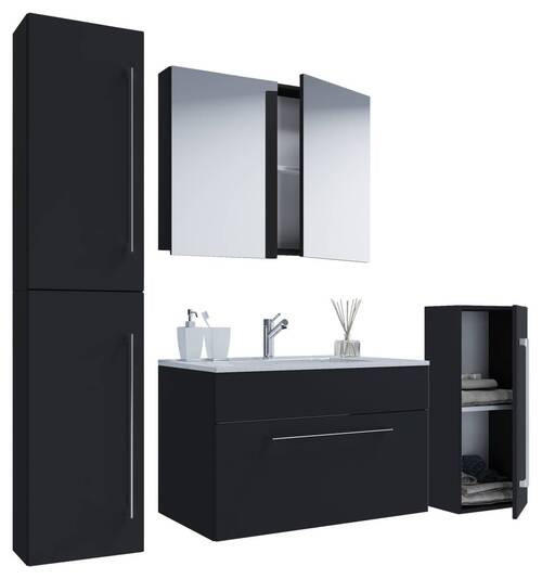 BADEZIMMER 5-teilig  in 126 cm  - Weiss/Alufarben, Modern, Keramik/Holzwerkstoff (126cm) - MID.YOU
