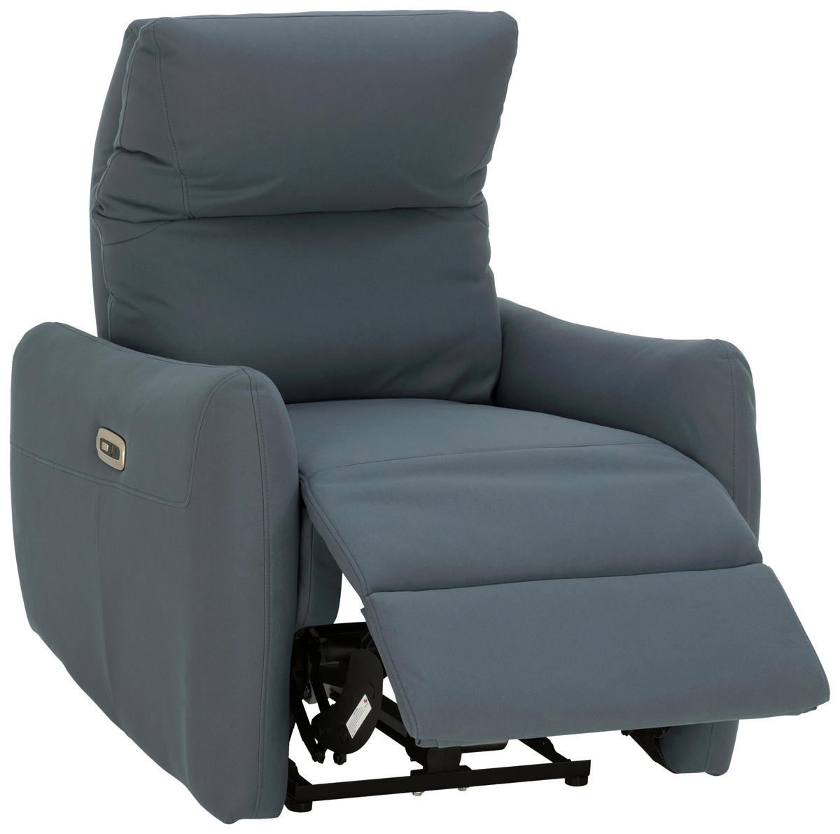 SITZGARNITUR Mikrofaser Dunkelblau  - Schwarz/Dunkelblau, KONVENTIONELL, Textil/Metall - Livetastic