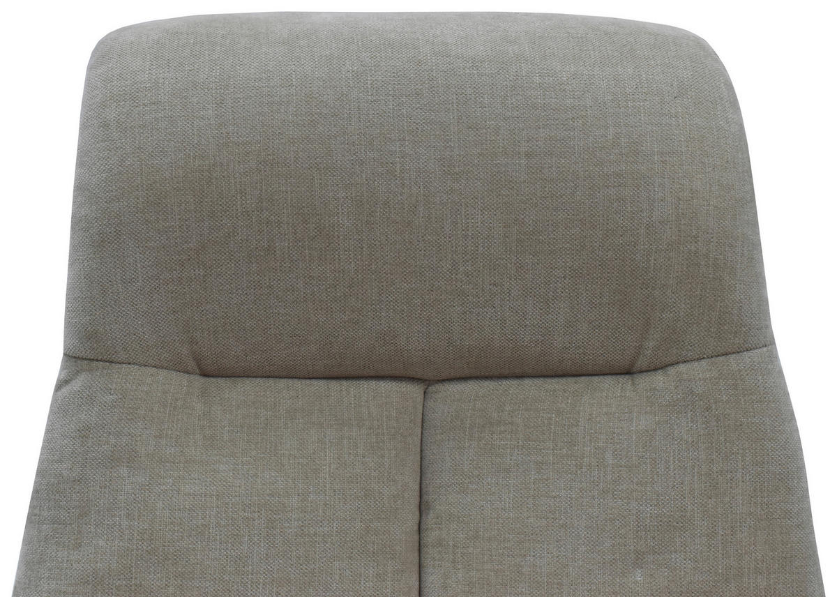 RELAXSESSELSET RELAVO Webstoff Hocker    - Beige/Schwarz, Design, Textil/Metall (72/109/86/111/81cm) - Livetastic