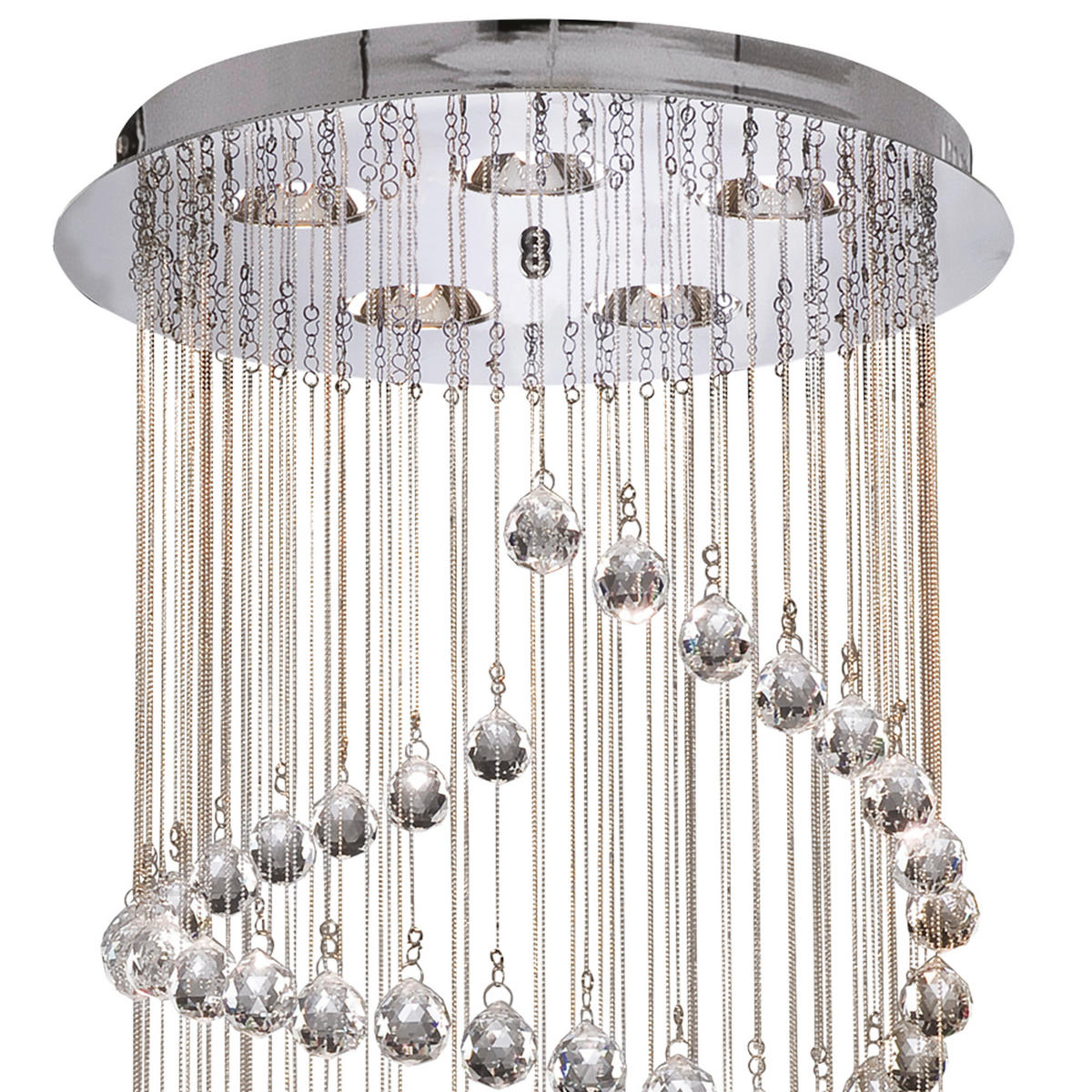 STROPNA SVETILKA Hallway 39/80 cm   - barve kroma, Design, kovina/steklo (39/80cm)
