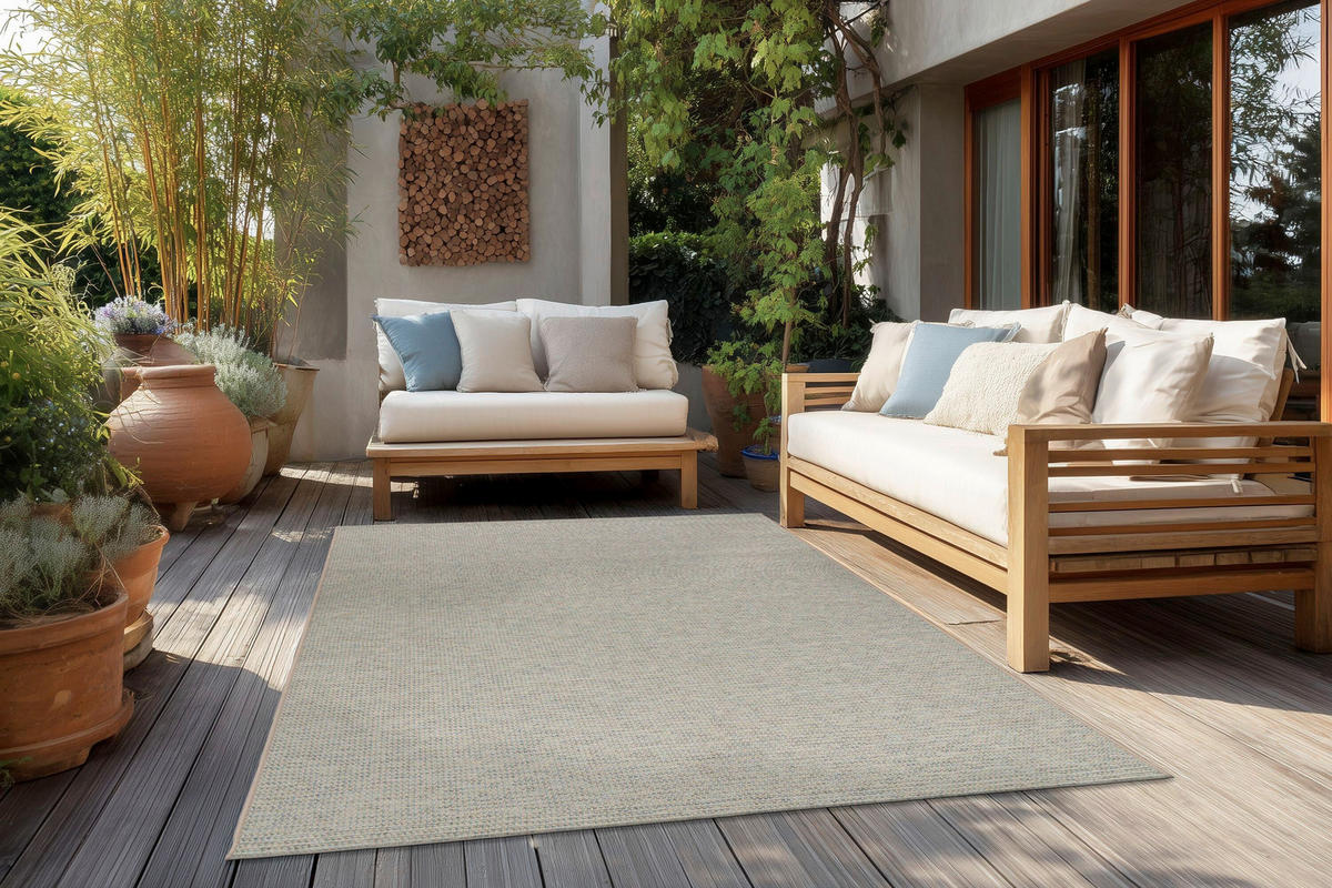 FLACHWEBETEPPICH 200/290 cm Blau  - Blau, Basics, Textil (200/290cm) - Kayoom