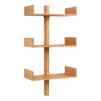 DEKORATIONSVÄGGHYLLA 50/102/25 cm  - naturfärgad, Basics, trä (50/102/25cm) - Ambia Home