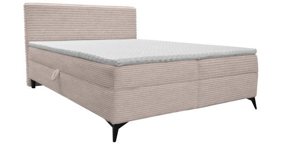 BOXBETT 180/200 cm in Hellrosa - Hellrosa/Schwarz, Design, Holz/Holzwerkstoff (180/200cm) - Xora