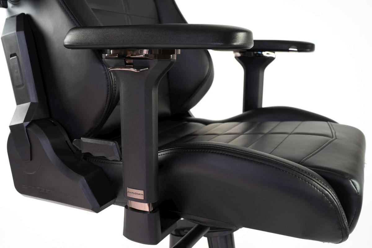 GAMER SZÉK  bőrhatású textil fekete  - fekete, Lifestyle, textil/fém (78/127-136/78cm) - Dxracer