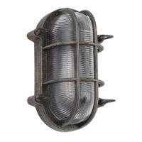 AUSSENWANDLEUCHTE Bulkhead 16/10,5/25 cm  - Klar/Silberfarben, Design, Glas/Kunststoff (16/10,5/25cm)