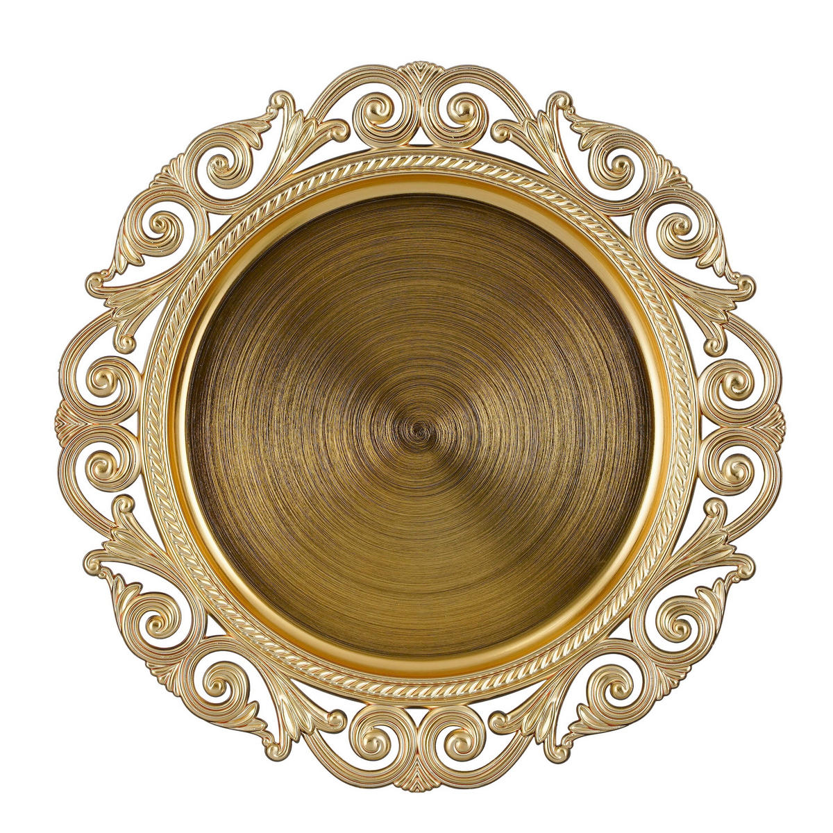 TANJUR DEKORATIVNI  - zlatne boje, Basics, plastika (32.5/32.5/2cm)