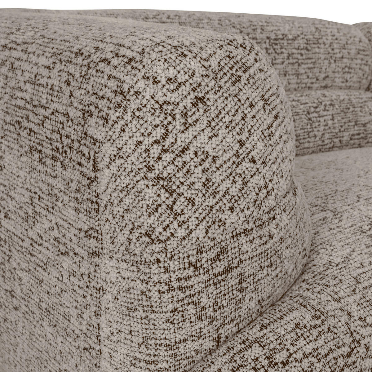 BIGSOFA Chenille Braun  - Schwarz/Braun, KONVENTIONELL, Kunststoff/Textil (240/75/105cm) - Carryhome