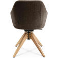 ARMLEHNSTUHL  in Velours  - Eichefarben/Braun, Design, Holz/Textil (58/82,5-85,2/60cm) - Johann Jakob