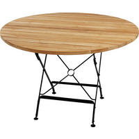 GARTENTISCH 115/115/75 cm Holz, Metall rund  - Schwarz/Teakfarben, LIFESTYLE, Holz/Metall (115/115/75cm) - Zebra 